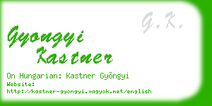 gyongyi kastner business card