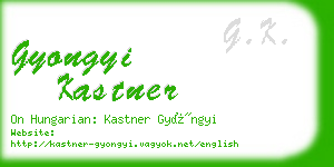 gyongyi kastner business card